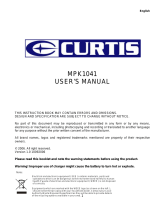 Curtis MPK 1041 User manual