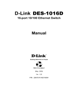 D-Link D-LINK DES-1016D User manual