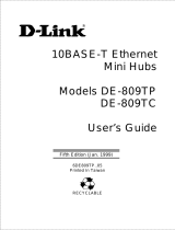 D-Link DE-809TP - Hub - EN User manual