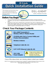 D-Link DSL-G604T User manual