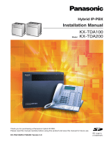 Panasonic HYBRID IP-PBX KX-TDA200 User manual