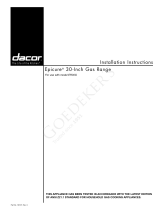 Dacor ER30G User manual