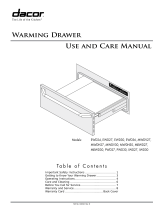 Dacor MWDV30 User manual