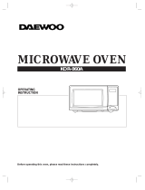 DAEWOO ELECTRONICS KOR-860A User manual