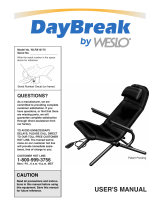 Weslo Daybreak User manual