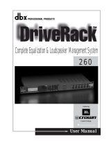 dbx Pro DriveRack 260 User manual