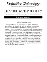 Definitive Technology BP7001SC User manual