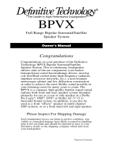 Definitive Technology BPVX User manual