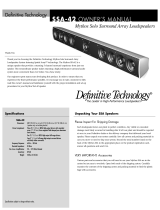 Definitive Technology SSA-42 User manual