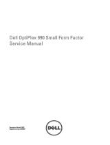 Dell OptiPlex 990 (Early 2011) Small Form Factor User manual