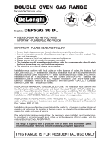 DeLonghi DESFGG36 User manual