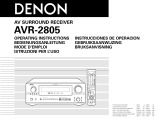 Denon AVR-2805 User manual