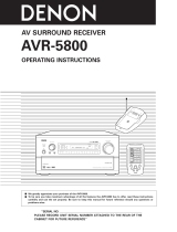 Denon AVR-5800 User manual