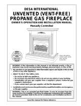 Desa UNVENTED (VENT-FREE) PROPANE GAS FIREPLACE User manual