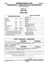 DeVilbiss FAC125 Owner's manual