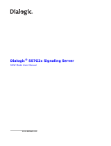 Dialogic SS7G2X User manual