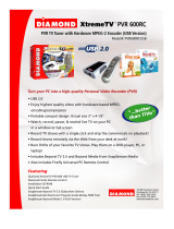 Diamond Multimedia XtremeTV PVR 600RC User manual