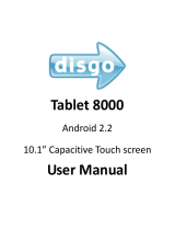 Disgo Tablet 8000 User manual