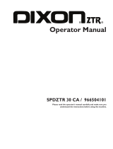 Dixon SPDZTR 30 CA User manual