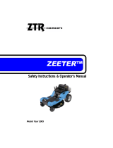 Dixon Zeeter ZTR User manual
