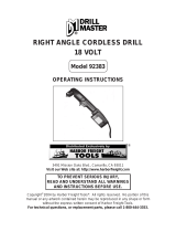 Drill Master Drill Right Angle Cordless Drill 18 Volt User manual