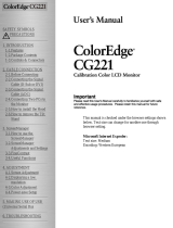 Eizo CG221 User manual