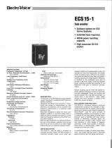 Electro-Voice ECS15-1 User manual