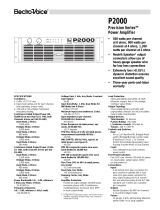 Electro-Voice P2000 User manual