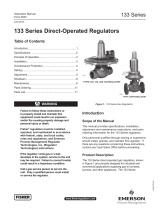 Emerson 133 Series Second-Stage Regulators User manual