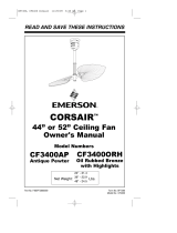 Emerson CF3400AP User manual