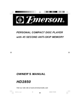 Emerson HD2850 User manual