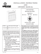 Empire Comfort Systems BF-30-2 User manual
