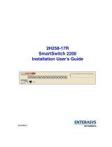 Enterasys SmartSwitch 2200 2H258-17R User manual