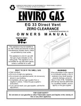 Enviro Gas EG 33 User manual