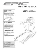 Epic Fitness View 550 User manual