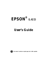 Epson EL 33 User manual