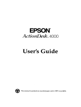 Epson ActionDesk 4000 User manual