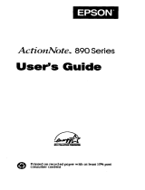 Epson ActionNote 890C User manual