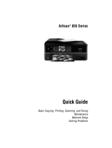 Epson Artisan 835 All-in-One Printer Quick start guide