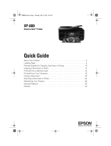 Epson Small-in-One XP-800 Quick start guide