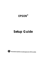 Epson Progression 4 User Setup Information