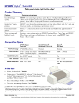 Epson Stylus Photo 890 Ink Jet Printer Specification Guide