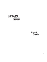 Epson Stylus Scan 2000 User manual