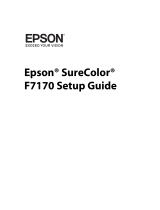 Epson SureColor F7170 Installation guide
