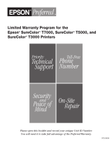Epson T3000 Warranty