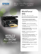 Epson WorkForce 645 All-in-One Printer Specification