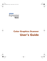 Epson Expression 1600 Artist User manual