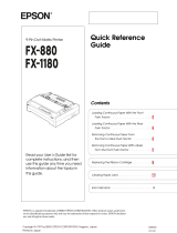 Epson FX-1180 User Setup Information