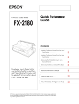 Epson FX-2180 User Setup Information