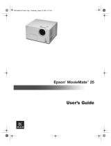 Epson MovieMate 25 User guide
